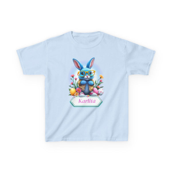 Custom Tee, Easter Shirt, Pascua Camisa, Personalized, Easter  Bunny Kids Heavy Cotton™ Tee