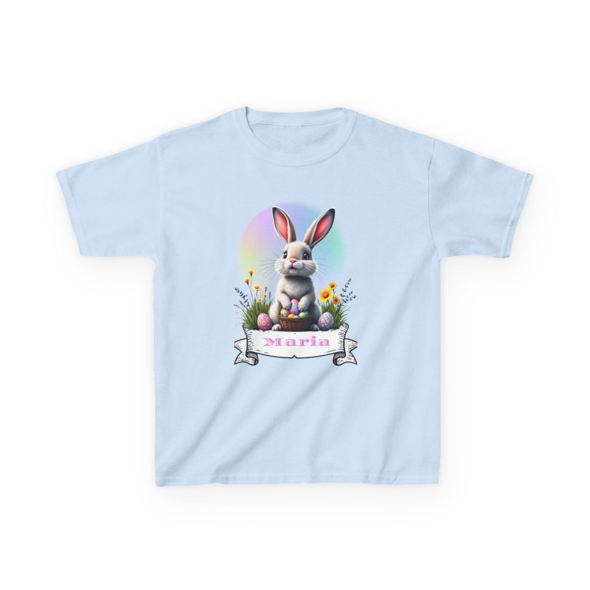 Custom Tee, Easter Shirt, Pascua Camisa, Personalized, Easter  Bunny Kids Heavy Cotton™ Tee