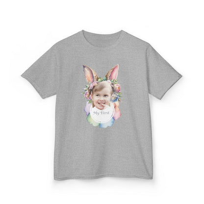 Custom Image Easter Tee, Personalized Image, My First Easter Shirt, Kids Heavy Cotton™ Tee