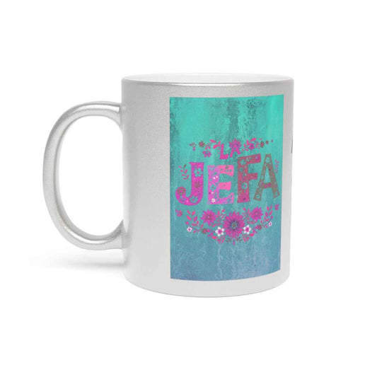 La Jefa Mug, Custom Ceramic Coffee Mug, Boss Lady Gift, Personalized Gift, Floral Design, 11oz 15oz Options, Lead-Free, Microwave Safe