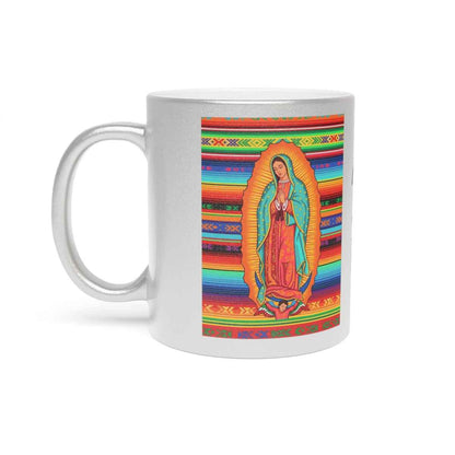 Personalized Ceramic Coffee Mug, Virgin of Guadalupe Mug, Colorful Religious Gift, Dishwasher & Microwave Safe, Customizable Design