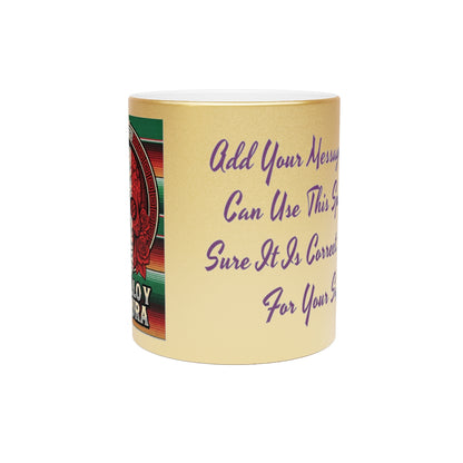 Mexican Skull Mug, Orgullo y Cultura Coffee Cup, Ceramic Tea Mug, Mexican Fiesta Gift, Dia de los Muertos Present, Sugar Skull Design, C-Handle