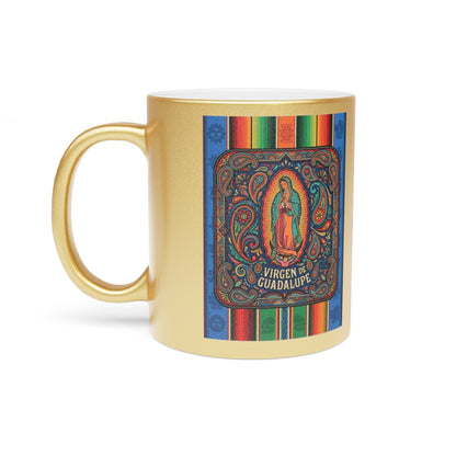 Colorful Virgen de Guadalupe Mug, Vibrant Printed Coffee Cup, Personalized Ceramic Gift, Religious Art, BPA-Free, Ideal Christmas Present