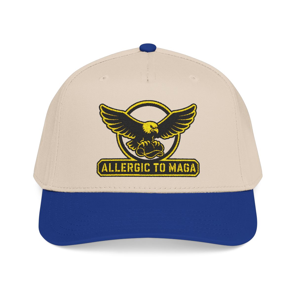Allergic To Maga Embroidery Funny Hat Top Quality| Anti Trumpt Hat