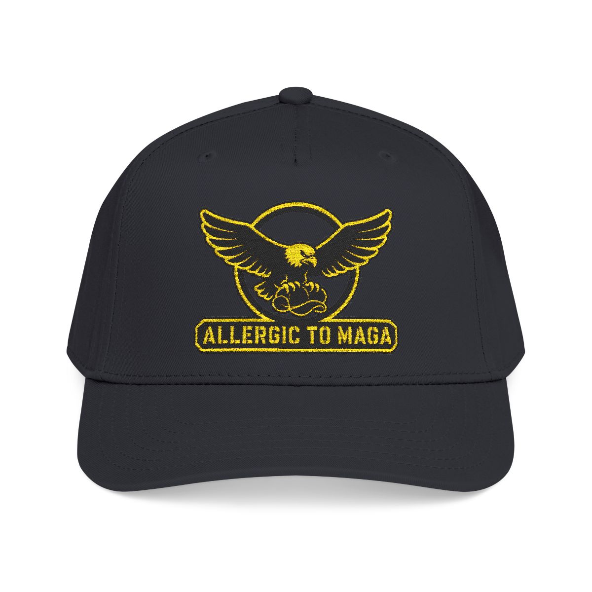 Allergic To Maga Embroidery Funny Hat Top Quality| Anti Trumpt Hat