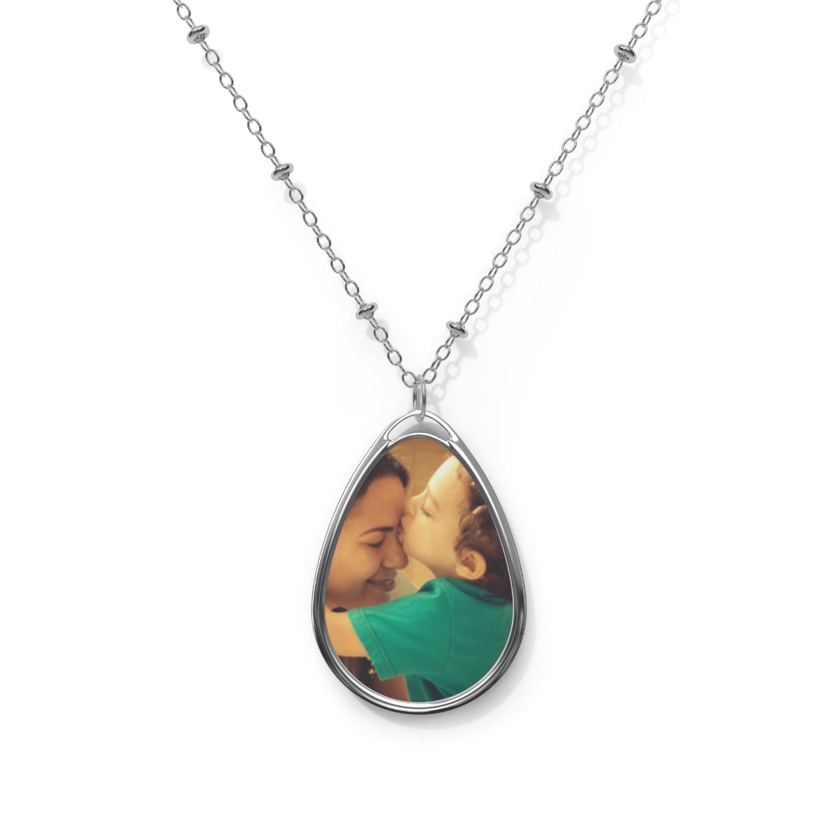 Oval Necklace Custom Personalized Image Picture Necklance, Gift For Mom or Gift For Your Love one