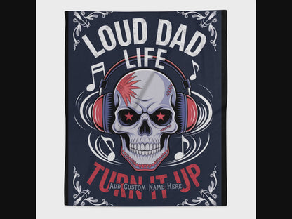 Shop Holiday Gift Set on sale Best Dad Ever Blanket Father's Day Loud Dad Life Turn It Up Blankets