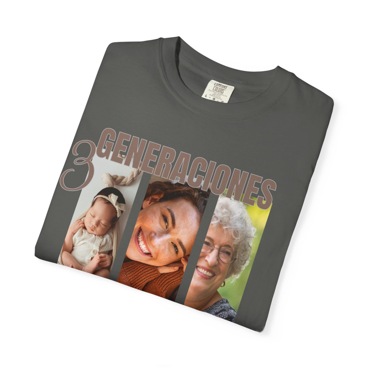 Custom Shirt Abuela, Comfort Colors Personlized Mom Shirt, Grandma, Dad, Sister, Brother, In Law Tee, Unisex Garment-Dyed T-shirt