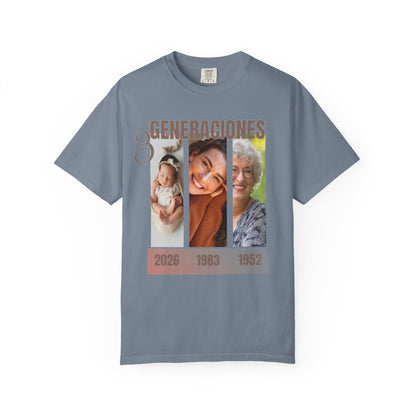 Custom Shirt Abuela, Comfort Colors Personlized Mom Shirt, Grandma, Dad, Sister, Brother, In Law Tee, Unisex Garment-Dyed T-shirt