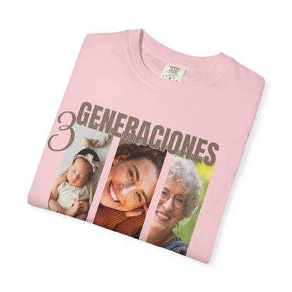 Custom Shirt Abuela, Comfort Colors Personlized Mom Shirt, Grandma, Dad, Sister, Brother, In Law Tee, Unisex Garment-Dyed T-shirt
