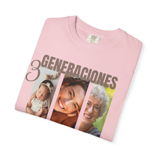 Custom Shirt Abuela, Comfort Colors Personlized Mom Shirt, Grandma, Dad, Sister, Brother, In Law Tee, Unisex Garment-Dyed T-shirt