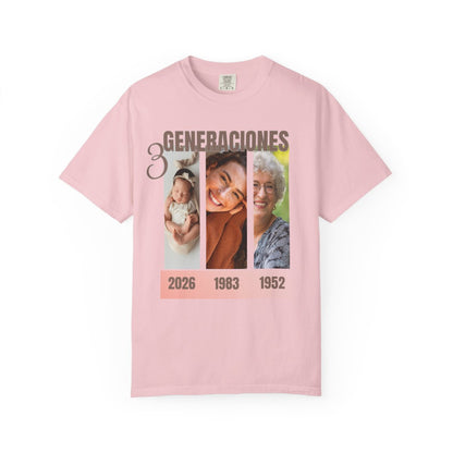 Custom Shirt Abuela, Comfort Colors Personlized Mom Shirt, Grandma, Dad, Sister, Brother, In Law Tee, Unisex Garment-Dyed T-shirt