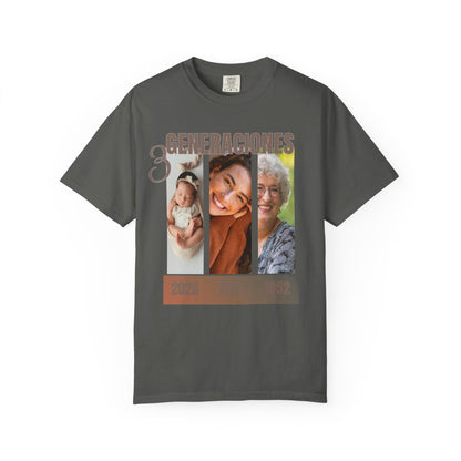 Custom Shirt Abuela, Comfort Colors Personlized Mom Shirt, Grandma, Dad, Sister, Brother, In Law Tee, Unisex Garment-Dyed T-shirt