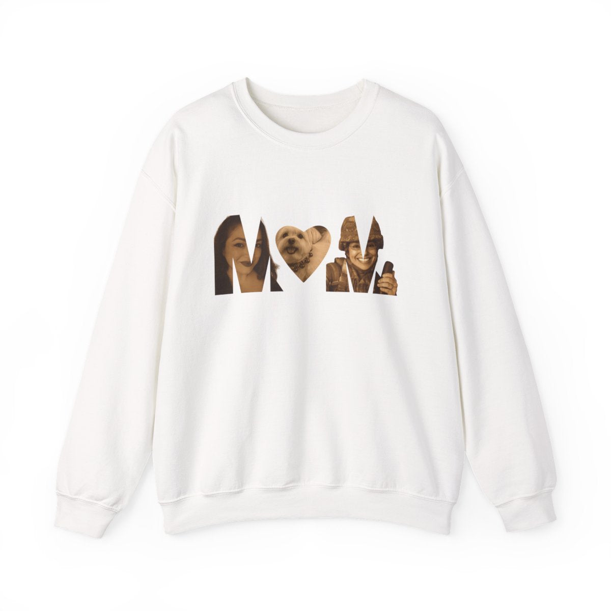 Custom Gift For Her or Him | Personalized MoM Photo Sweater - Unisex Crewneck