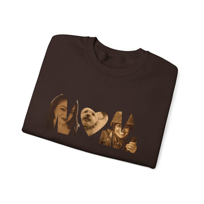 Custom Gift For Her or Him | Personalized MoM Photo Sweater - Unisex Crewneck