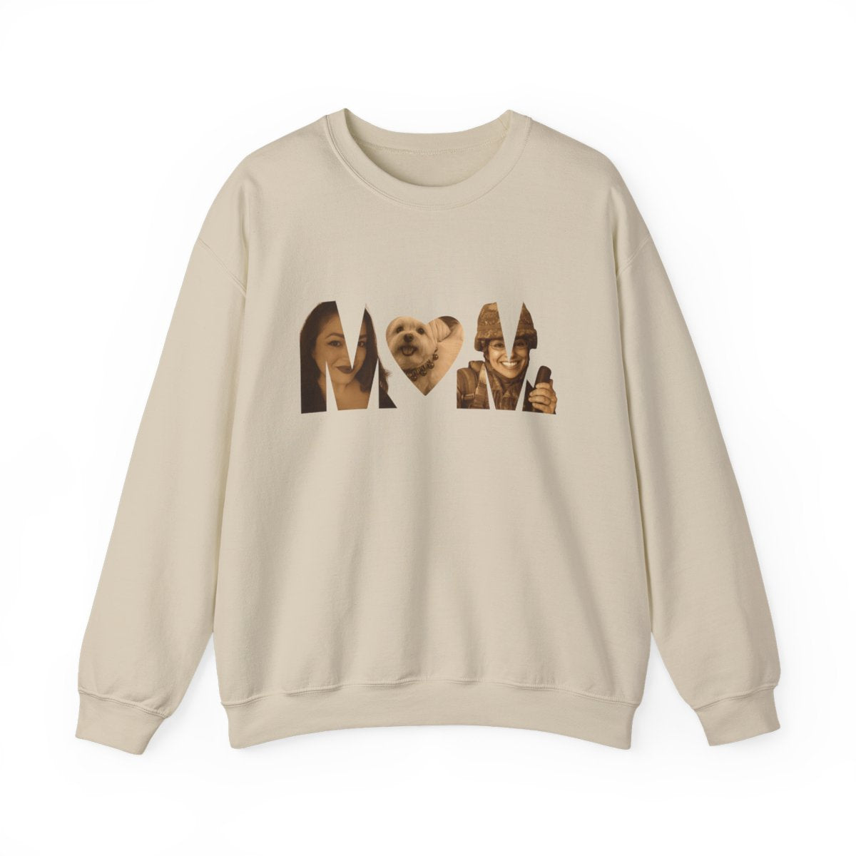 Custom Gift For Her or Him | Personalized MoM Photo Sweater - Unisex Crewneck
