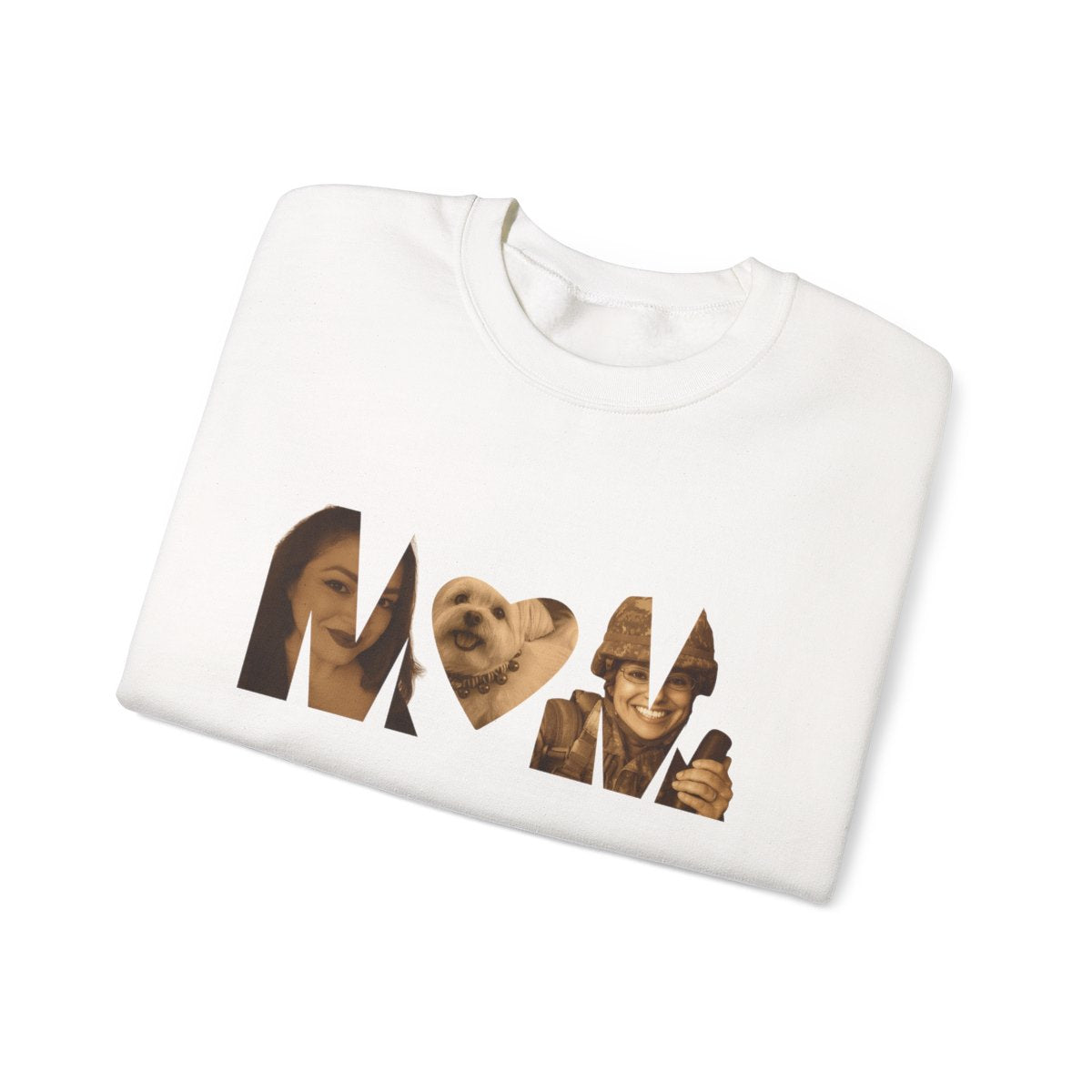 Custom Gift For Her or Him | Personalized MoM Photo Sweater - Unisex Crewneck