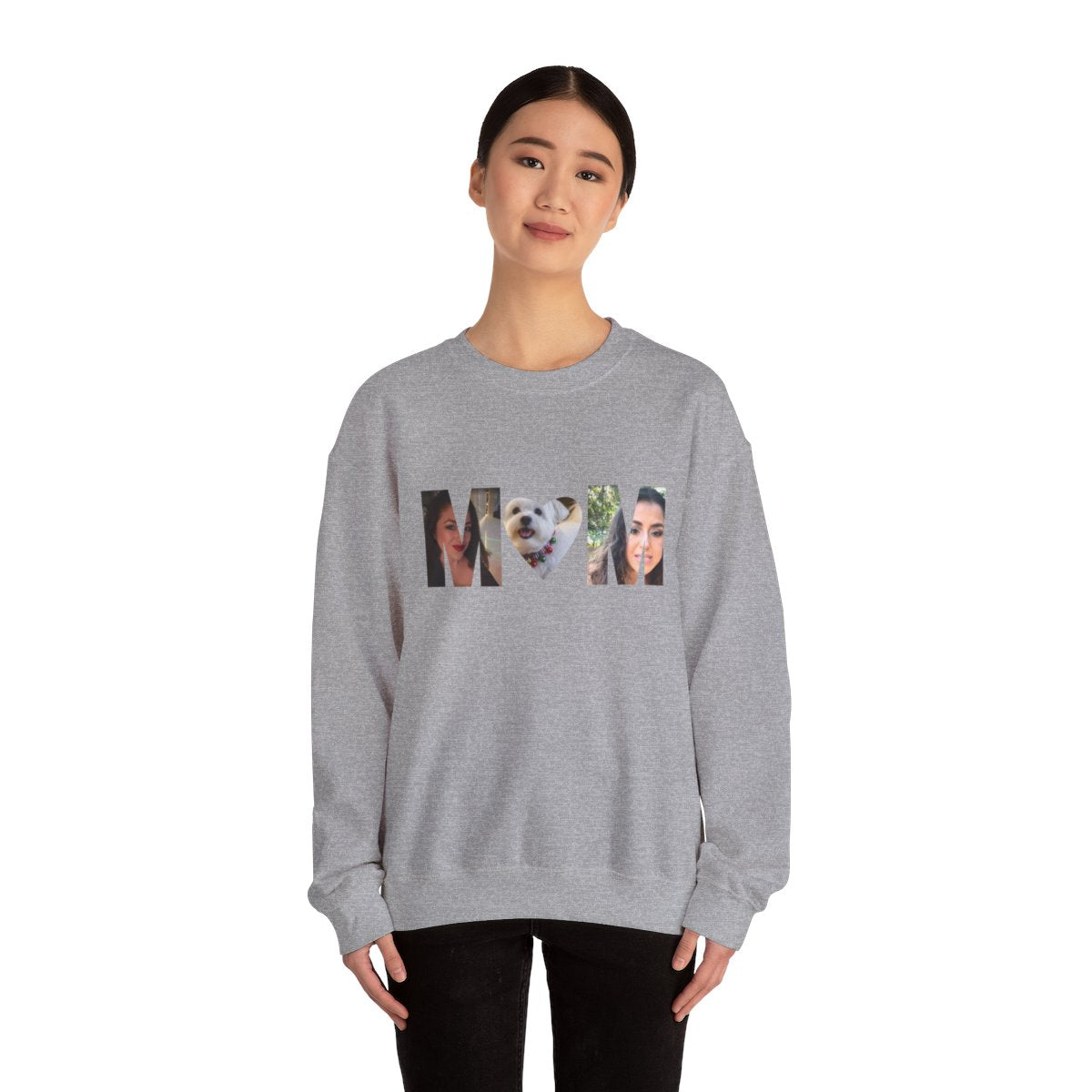 Custom Personalized MOM Photo Sweater - Unisex Crewneck