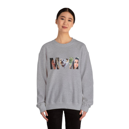 Custom Personalized MOM Photo Sweater - Unisex Crewneck