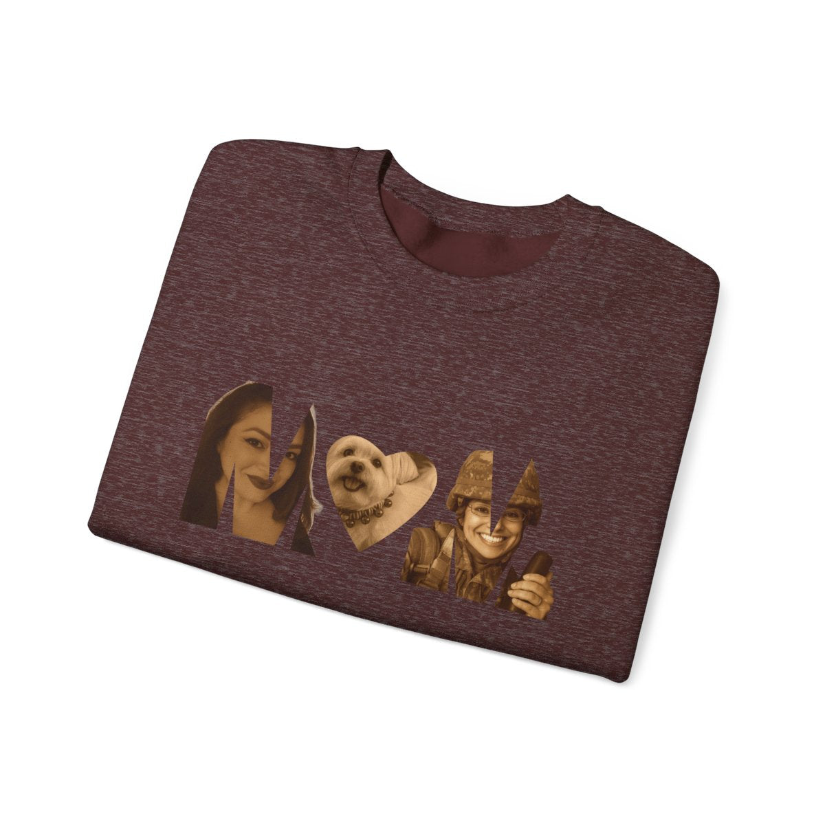 Custom Gift For Her, for Him | Personalized MoM Photo Sweater - Unisex Crewneck
