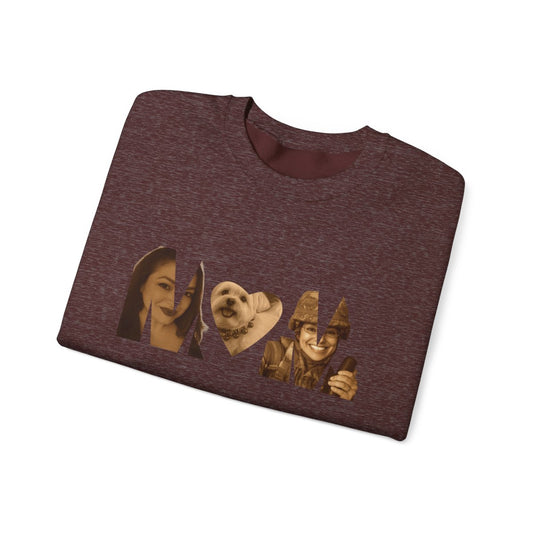 Custom Gift For Her, for Him | Personalized MoM Photo Sweater - Unisex Crewneck