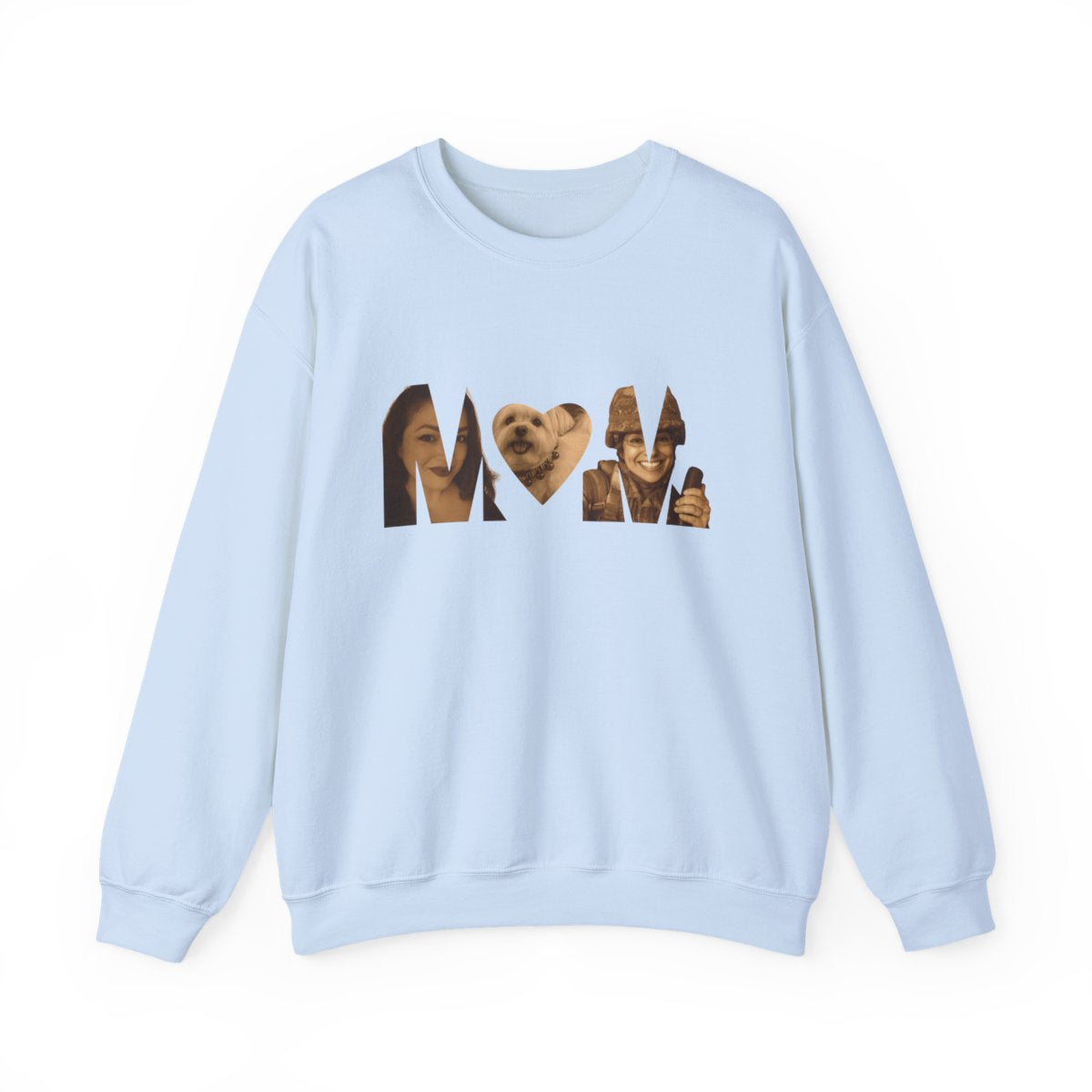 Custom Gift For Her or Him | Personalized MoM Photo Sweater - Unisex Crewneck