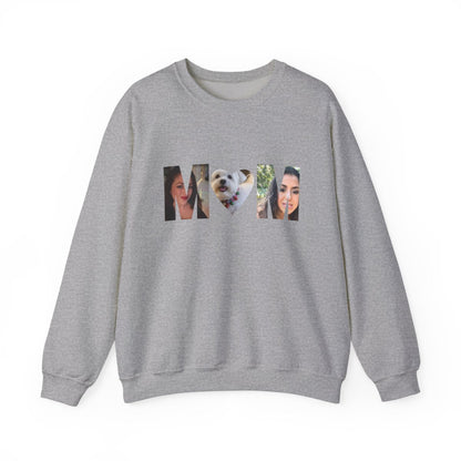 Custom Personalized MOM Photo Sweater - Unisex Crewneck