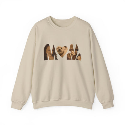 Custom Gift For Her or Him | Personalized MoM Photo Sweater - Unisex Crewneck