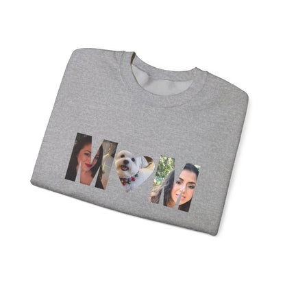 Custom Personalized MOM Photo Sweater - Unisex Crewneck
