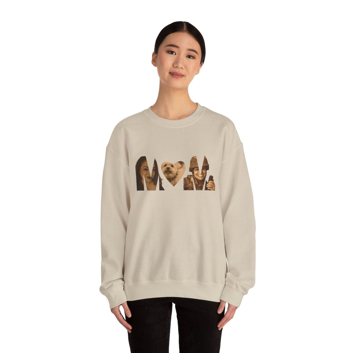 Custom Gift For Her or Him | Personalized MoM Photo Sweater - Unisex Crewneck