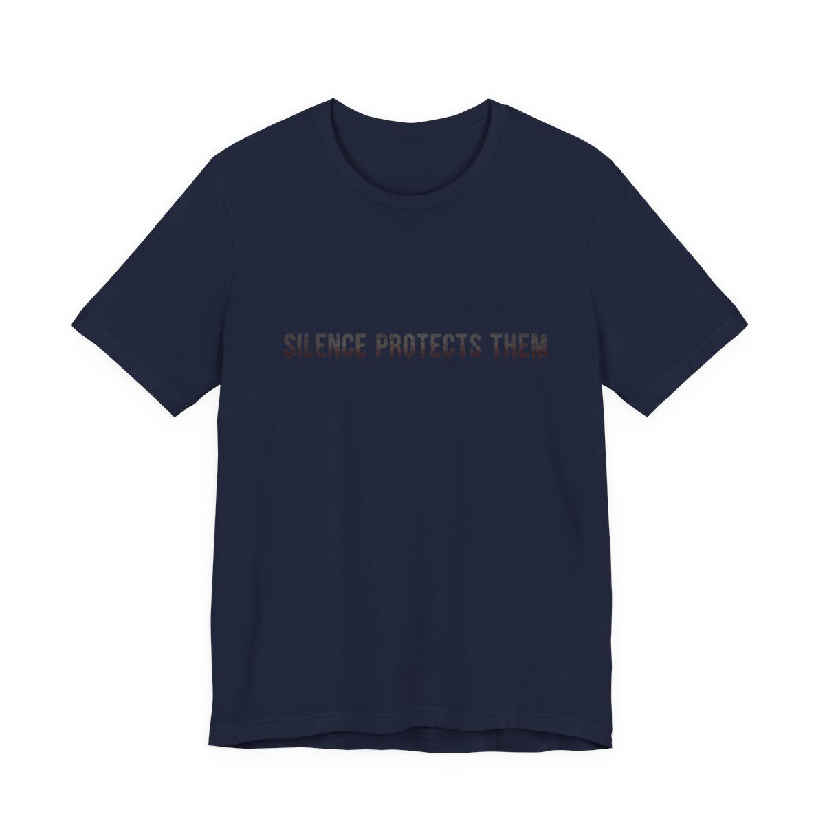 Unisex Graphic Tee, Statement Shirt, Black Cotton T-Shirt, Silence Protects Them, Comfort Fit, Inspirational Shirt, Gift for Activists