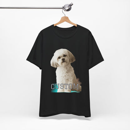 Photo Custom Water Color Gift Personlized Photo Family Shirt, Pet Tee, Soft Shirt For Mother's Day | Graduation Image Tee Upload Photo