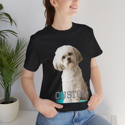 Photo Custom Water Color Gift Personlized Photo Family Shirt, Pet Tee, Soft Shirt For Mother's Day | Graduation Image Tee Upload Photo