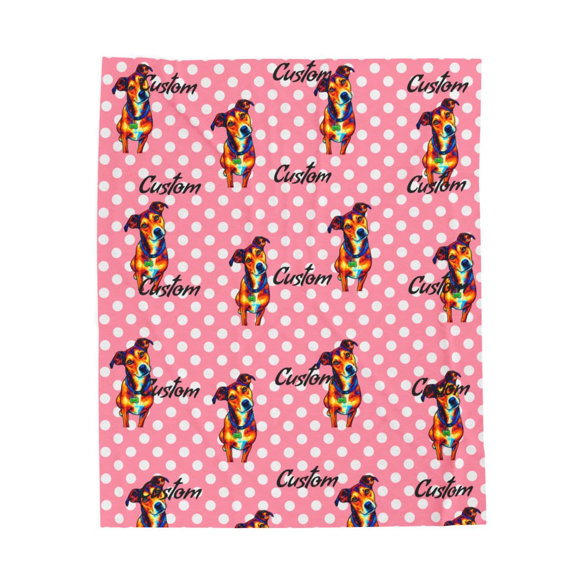 Custom Personalized Unique Gift Pop Art Style, Pet Gift or Family Gift Velveteen Plush Blanket