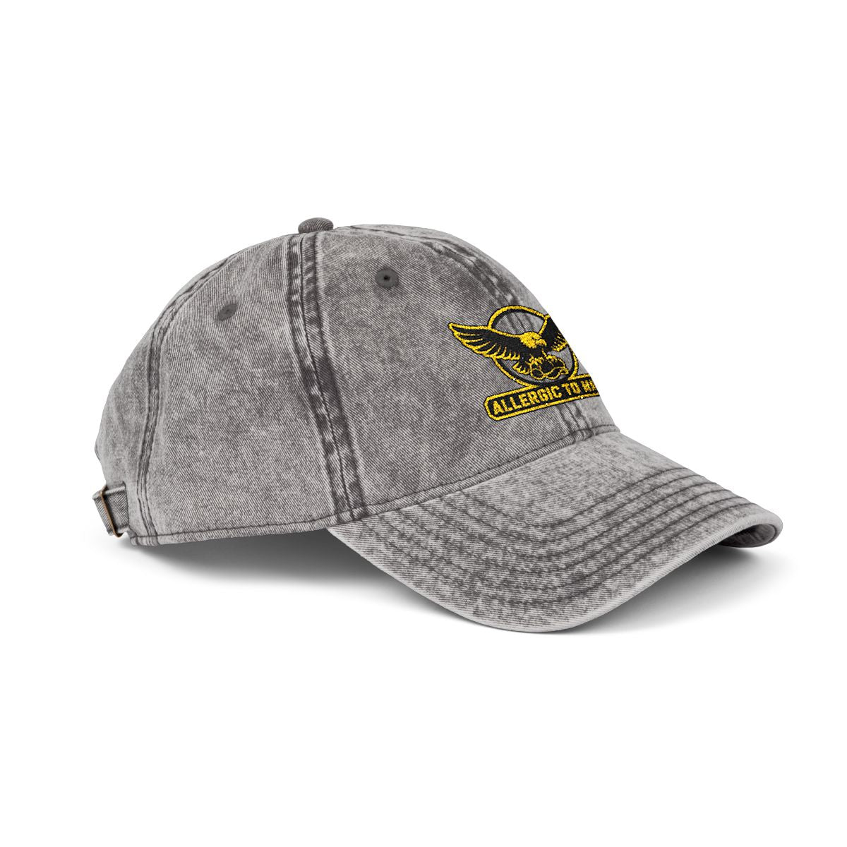 Allergic To Maga Embroidery Funny Hat Top Quality| Anti Trumpt Hat