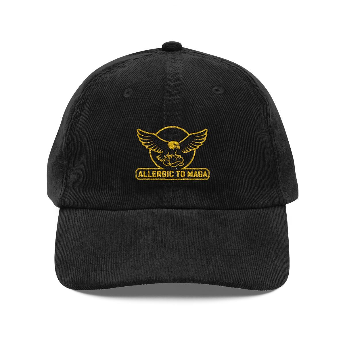 Allergic To Maga Embroidery Funny Hat Top Quality| Anti Trumpt Hat