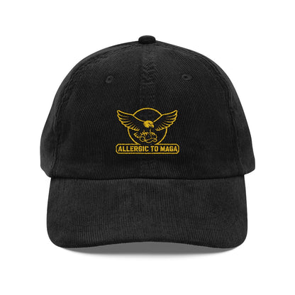 Allergic To Maga Embroidery Funny Hat Top Quality| Anti Trumpt Hat