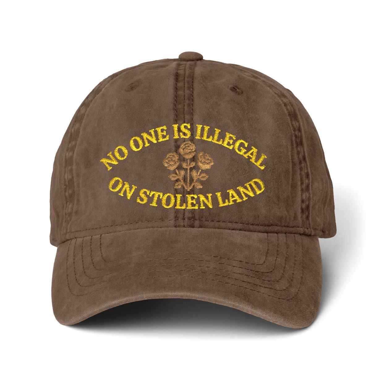 Political Hat Embroidery Cap Pigment-Dyed Cap with Fashion Undervisor (Embroidery)