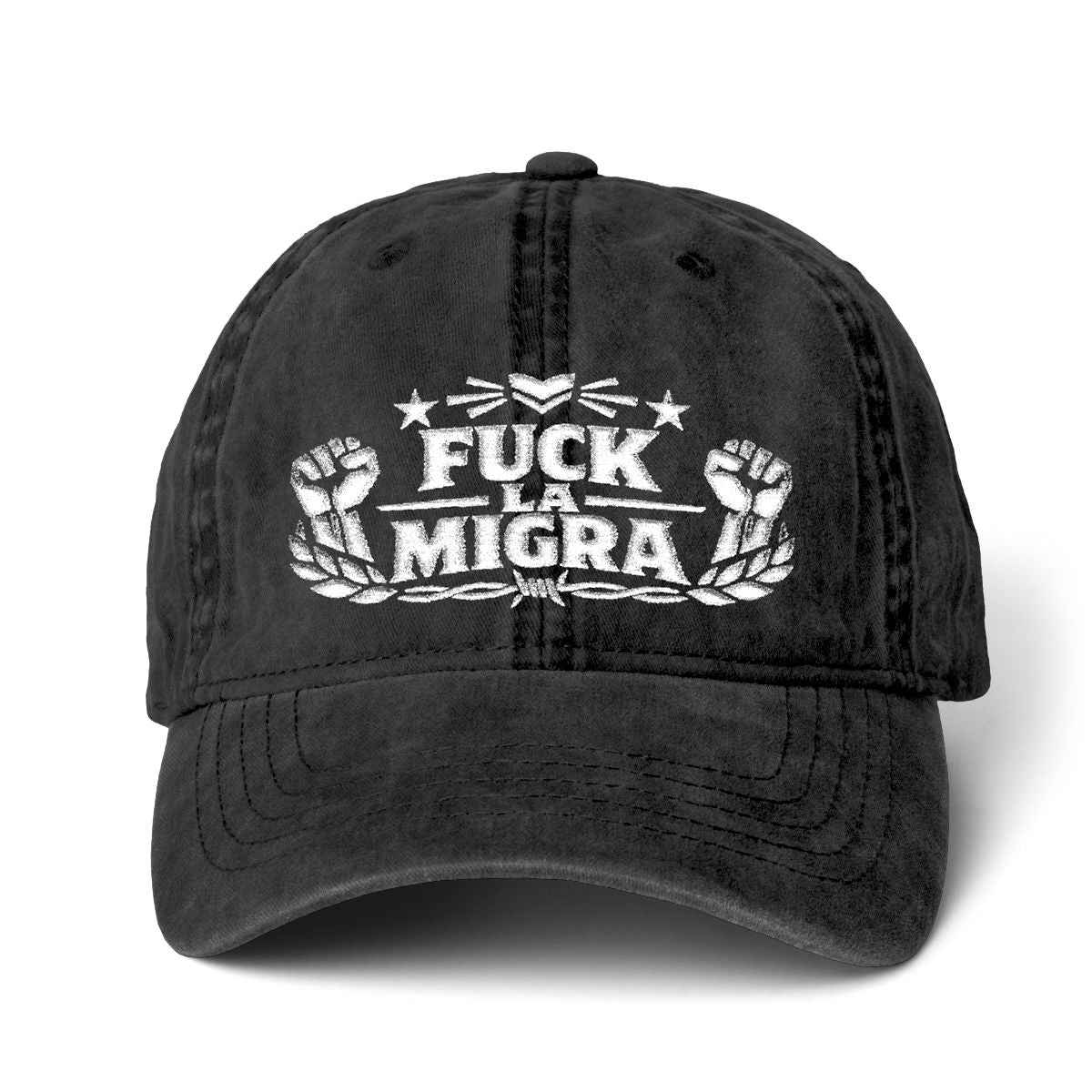 Political Hat Embroidery Cap Pigment-Dyed Cap with Fashion Undervisor (Embroidery)