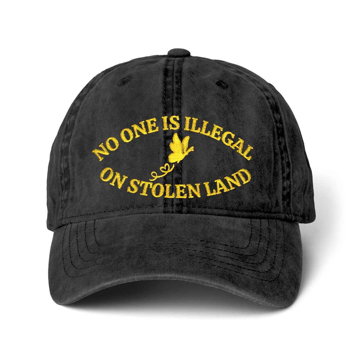 Political Hat Embroidery Cap Pigment-Dyed Cap with Fashion Undervisor (Embroidery)
