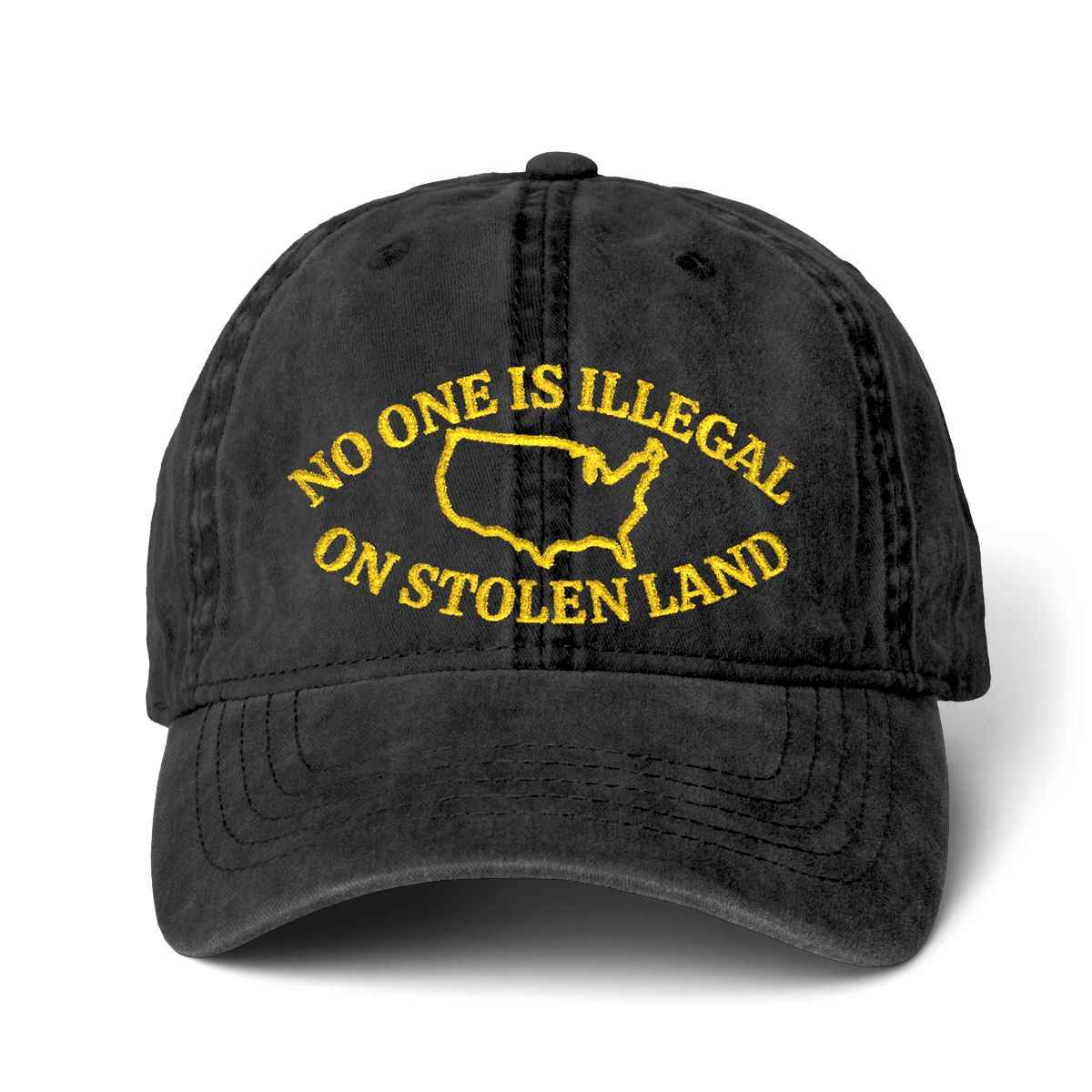 Political Hat Embroidery Cap Pigment-Dyed Cap with Fashion Undervisor (Embroidery)