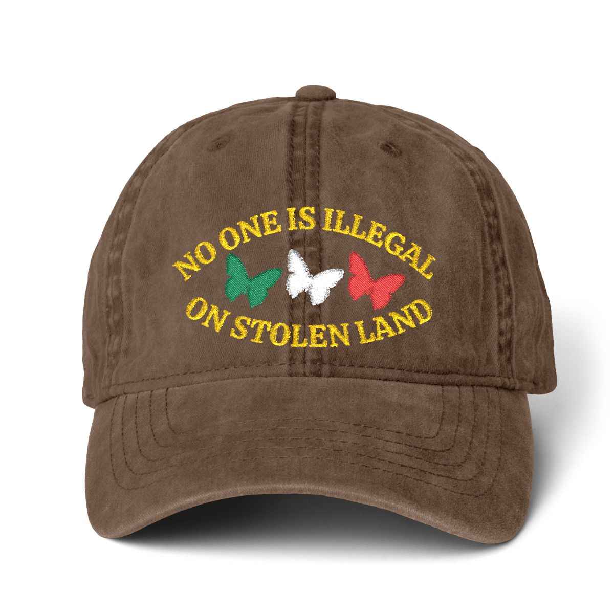 Political Hat Embroidery Cap Pigment-Dyed Cap with Fashion Undervisor (Embroidery)