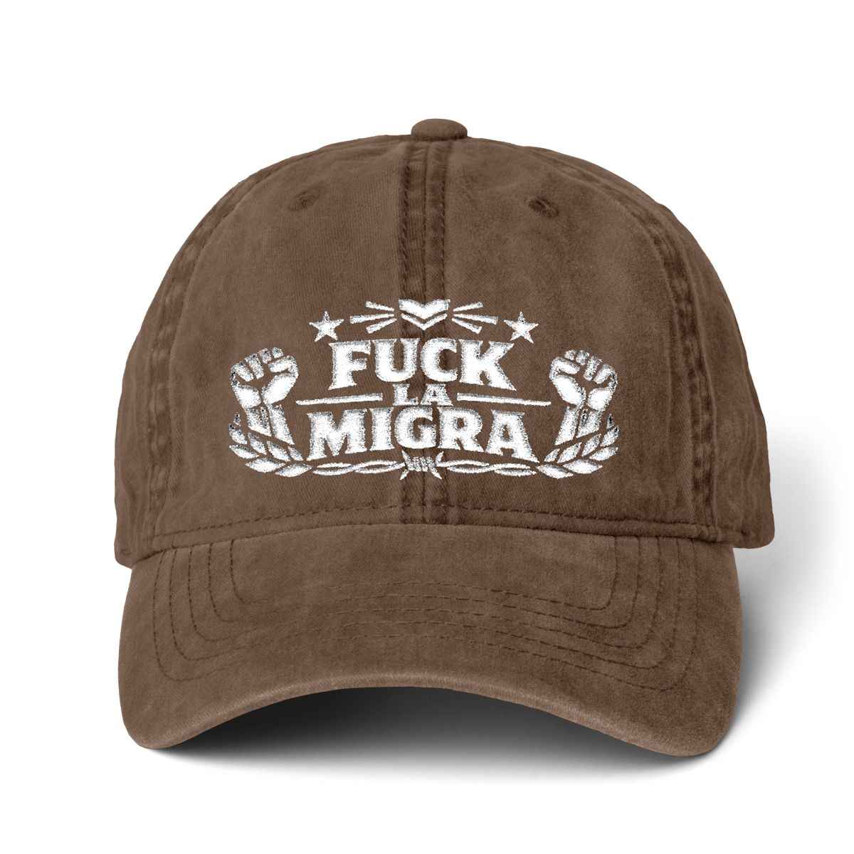 Political Hat Embroidery Cap Pigment-Dyed Cap with Fashion Undervisor (Embroidery)