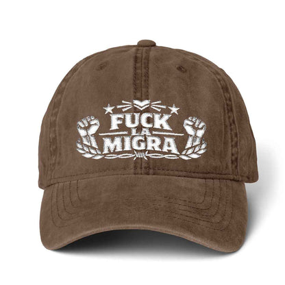 Political Hat Embroidery Cap Pigment-Dyed Cap with Fashion Undervisor (Embroidery)