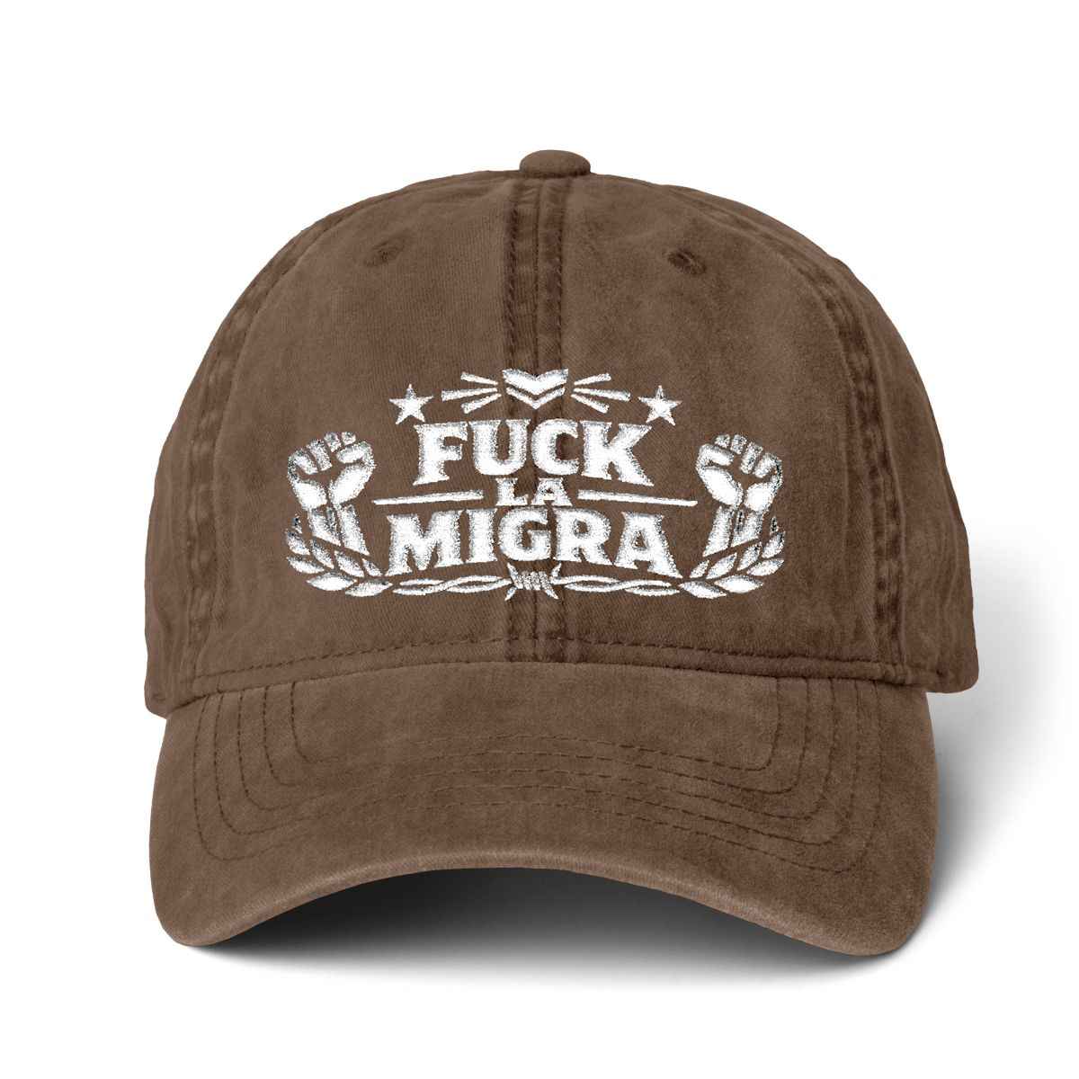Political Hat Embroidery Cap Pigment-Dyed Cap with Fashion Undervisor (Embroidery)
