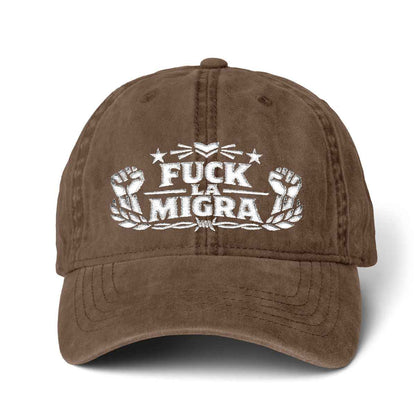 Political Hat Embroidery Cap Pigment-Dyed Cap with Fashion Undervisor (Embroidery)
