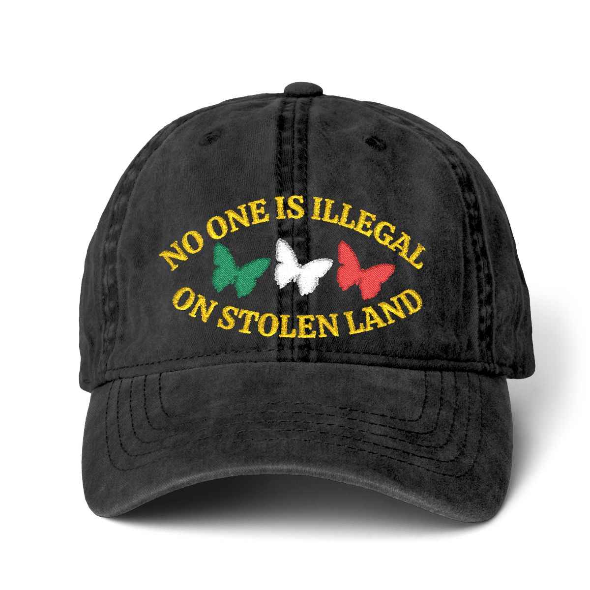 Political Hat Embroidery Cap Pigment-Dyed Cap with Fashion Undervisor (Embroidery)