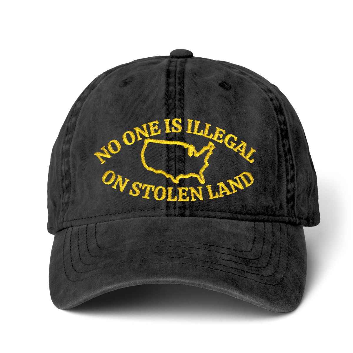 Political Hat Embroidery Cap Pigment-Dyed Cap with Fashion Undervisor (Embroidery)