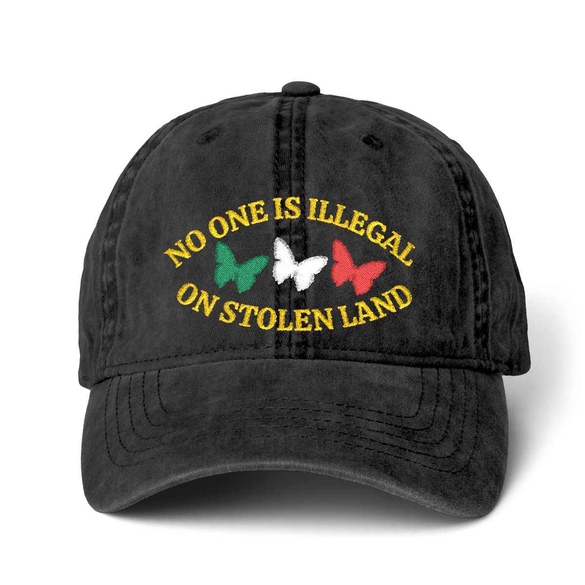 Political Hat Embroidery Cap Pigment-Dyed Cap with Fashion Undervisor (Embroidery)